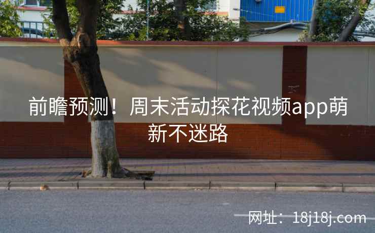 前瞻预测！周末活动探花视频app萌新不迷路